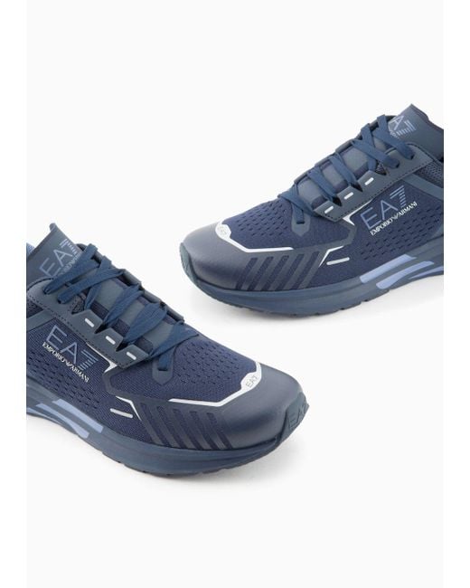 EA7 Blue Crusher Distance Reflex Sneakers