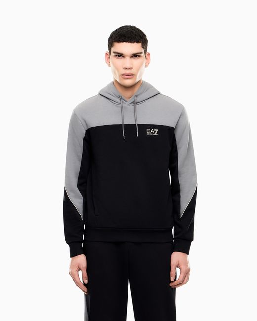 EA7 Blue Hoodie Regular Fit Jersey for men