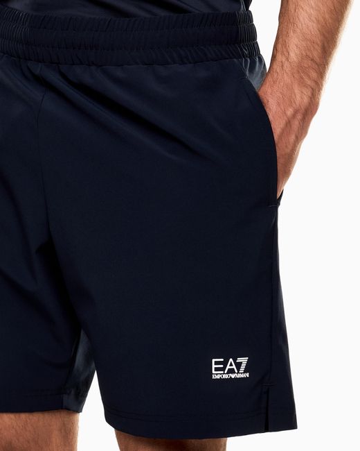 EA7 Blue Tennis Pro Shorts for men