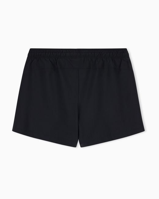 EA7 Black Technical Dynamic Shorts With A Drawstring Waist Vigor7 for men