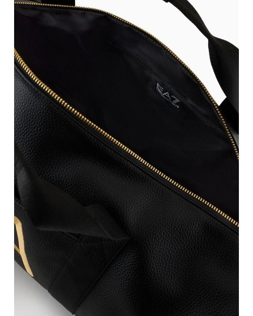 EA7 Fußballtasche Mit Großem Logo In Gold in Black für Herren