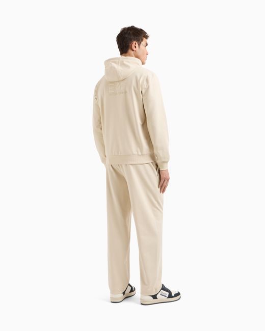 Tuta Con Cappuccio Visibility di EA7 in Natural da Uomo