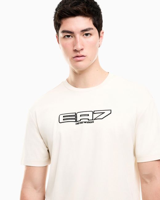 EA7 Natural T-Shirt Logo Series Jersey for men