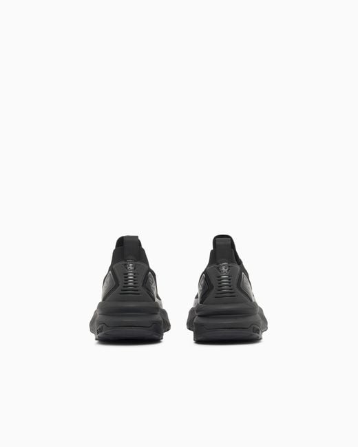 EA7 Black Crusher Sonic Knit Sneakers