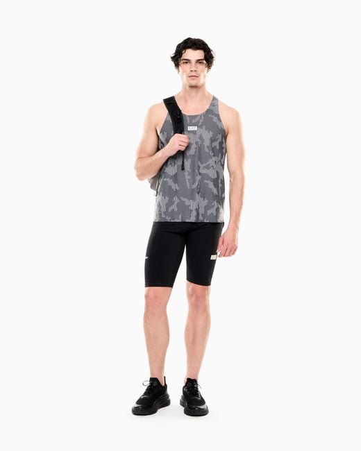 EA7 Blue Dynamic Athlete Cycling Shorts for men