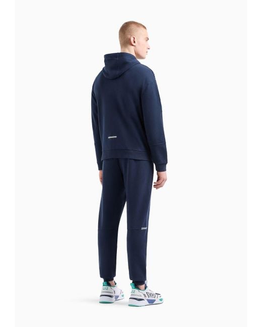 EA7 Blue Dynamic Athlete Tracksuit In Natural Ventus7 Technical Fabric for men