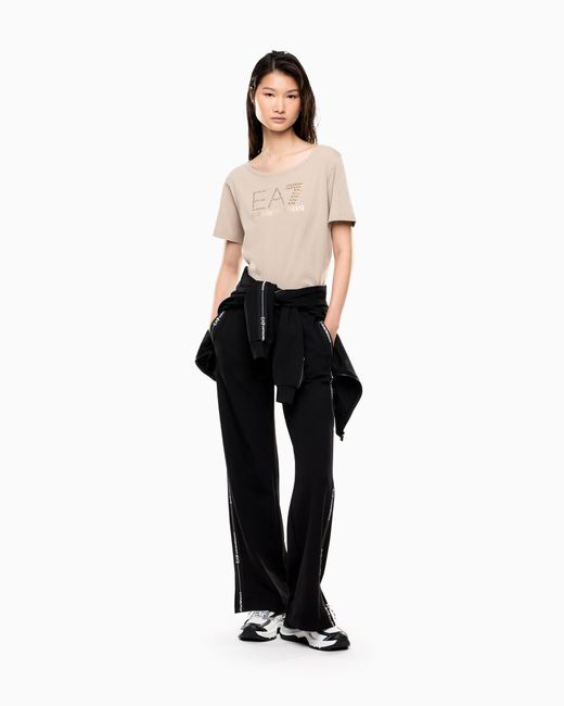 EA7 Natural Logo Series Stretch Cotton-Jersey T-Shirt