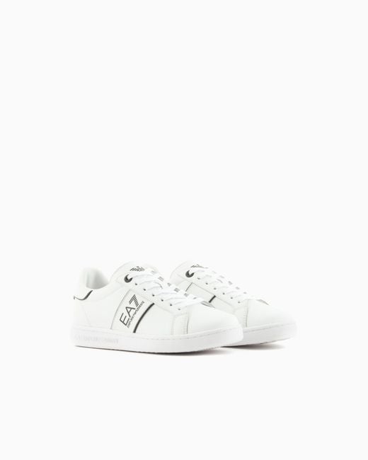 EA7 White Classic Sneakers