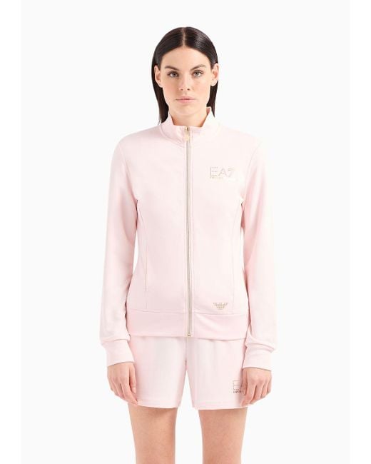 EA7 Pink Evolution Zipped Sweatshirt