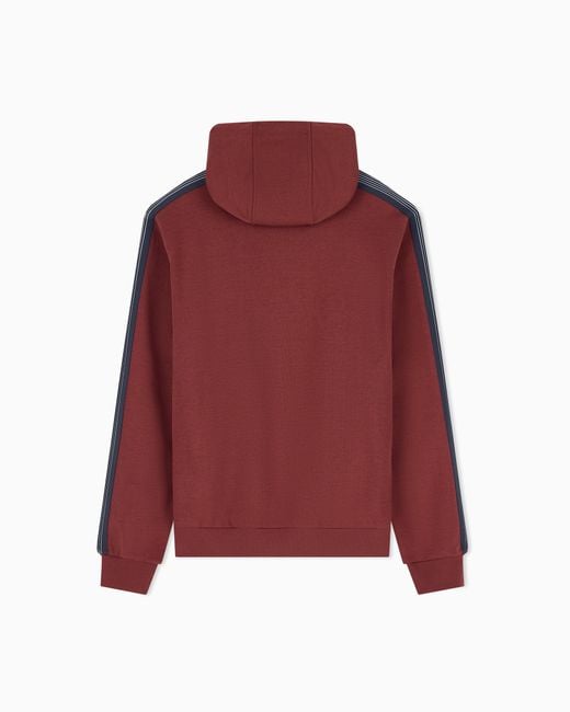 EA7 Red Hoodie Logo Series Regular Fit for men
