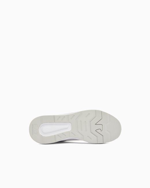EA7 White Sneakers Ace Runner New With Rubber Soles