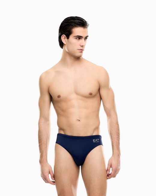EA7 Badehose Aus Elastischem Material Als Slip Mit Kordelzug in Blue für Herren
