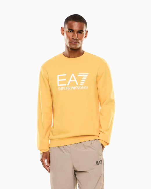 EA7 Yellow Slim Sweatshirt Core Identity for men