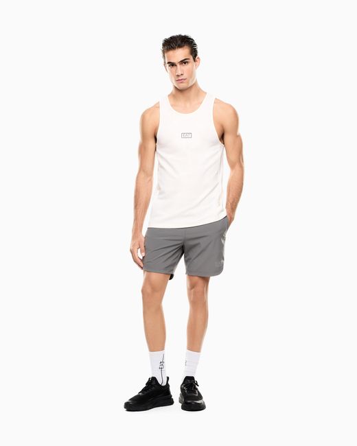 EA7 White Dynamic Athlete Tank Top for men