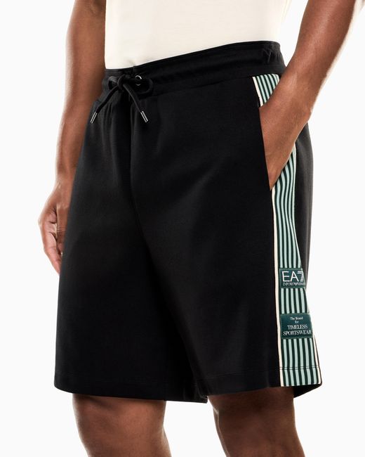 Bermuda Logo Series di EA7 in Black da Uomo