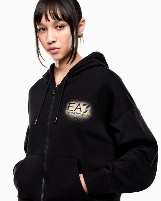 EA7 Blue Cotton-Blend Visibility Tracksuit