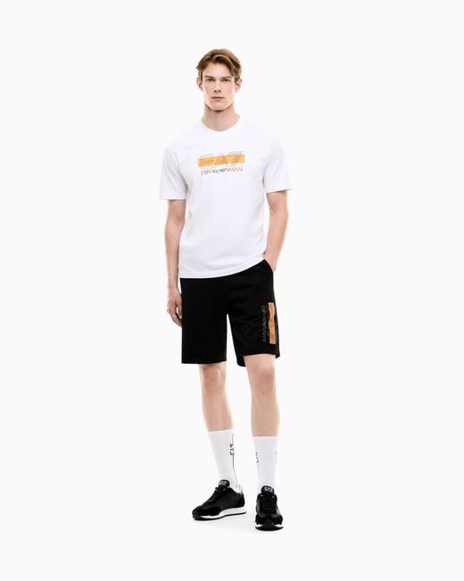 EA7 White T-Shirt Visibility Regular Fit for men