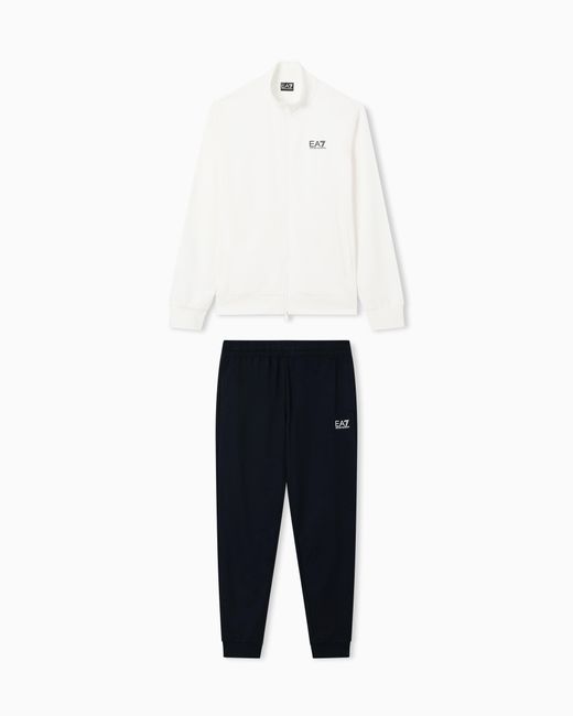 Tuta Core Identity di EA7 in White da Uomo