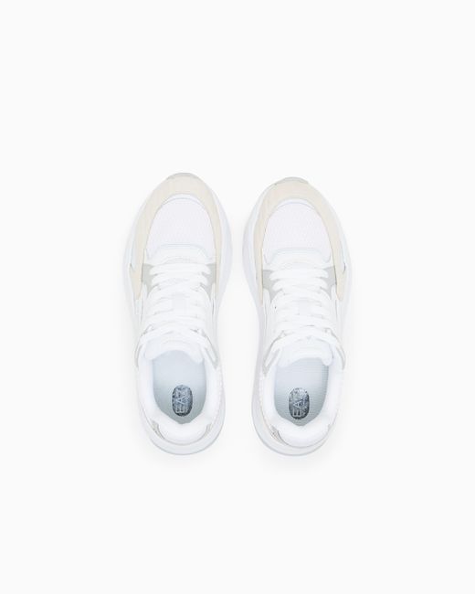 EA7 White Crusher Sonic Mix Sneakers