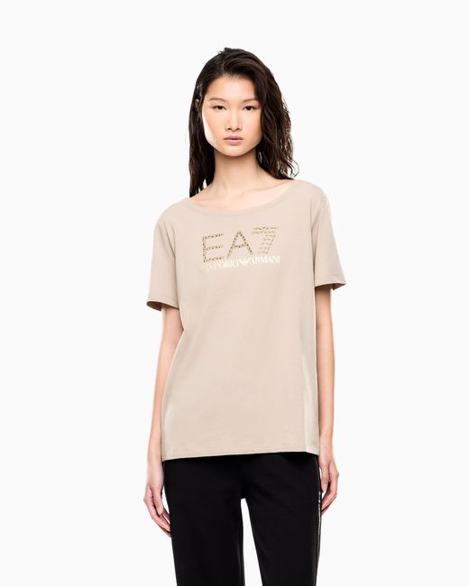 EA7 Natural Logo Series Stretch Cotton-Jersey T-Shirt