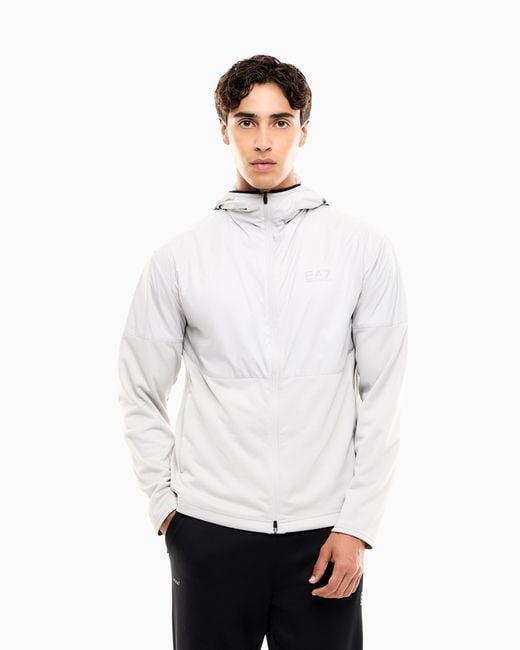 EA7 White Sweatshirt Vigor 7 Regular Fit Technical for men