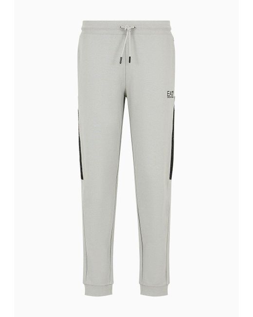 Pantaloni Jogger Logo Series In Cotone di EA7 in Gray da Uomo