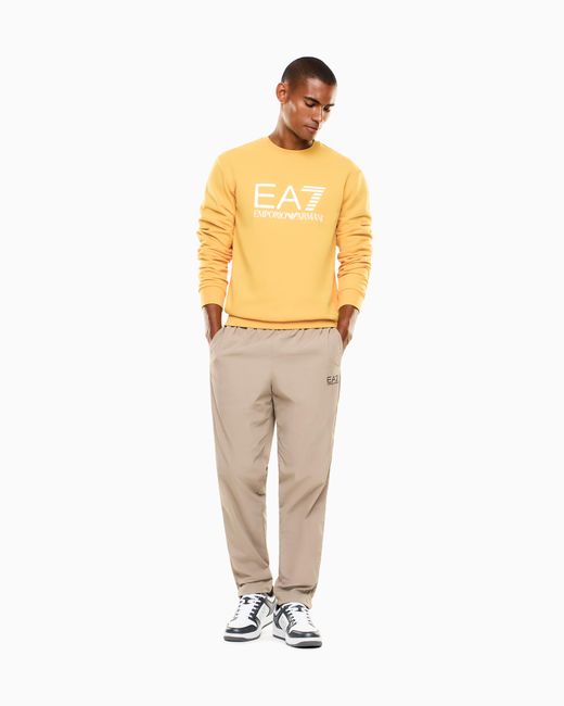 EA7 Yellow Slim Sweatshirt Core Identity for men