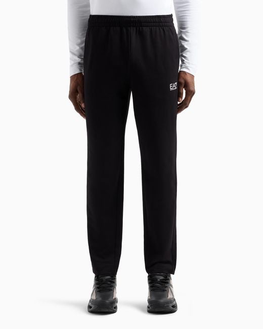 EA7 Black Stretch Trousers for men