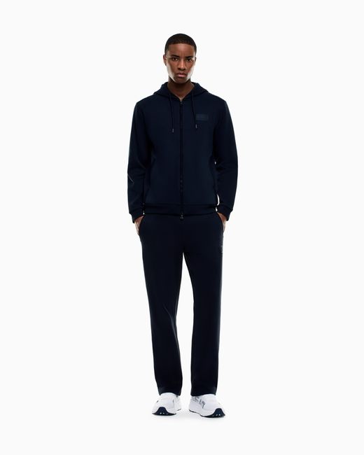 EA7 Blue Zip-Up Sweatshirts for men