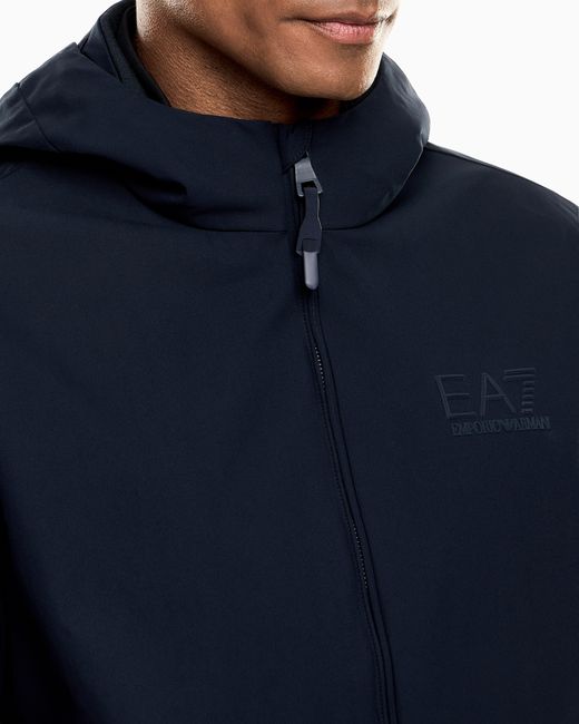 EA7 Blue Lux Identity Technical-Fabric Jacket for men
