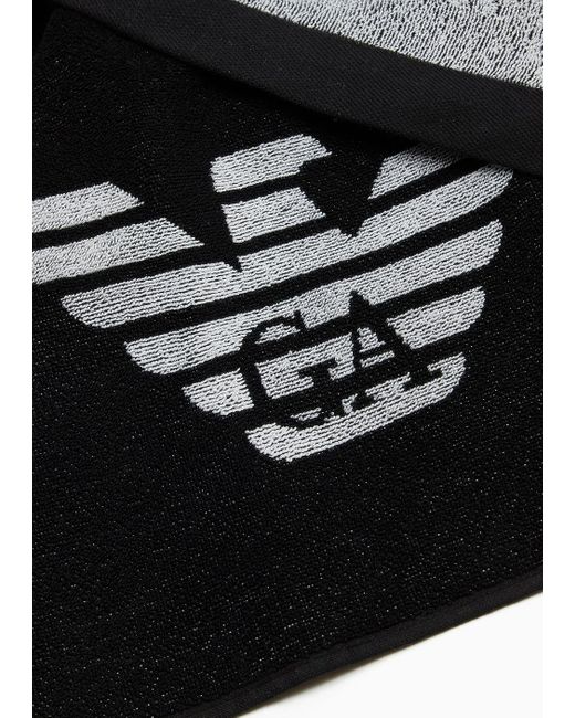 Telo Mare Con Maxi Logo di EA7 in Black
