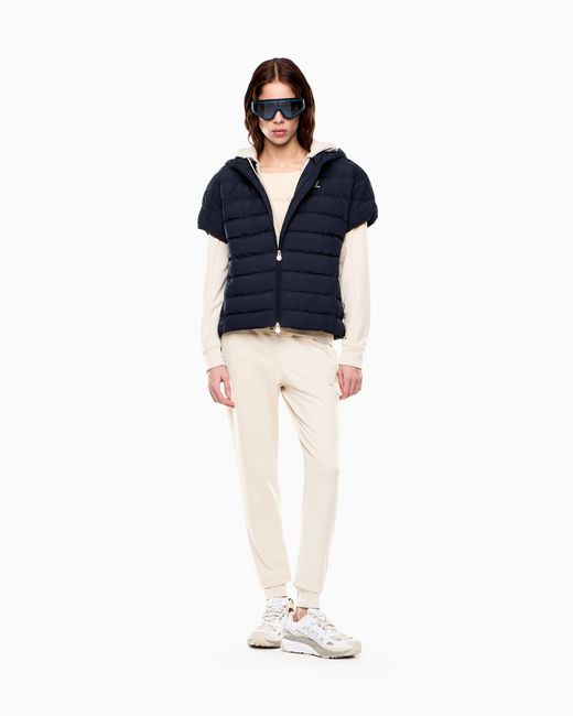 EA7 Blue Bomber Jacket Core Lady Light Eco Padding Regular Fit
