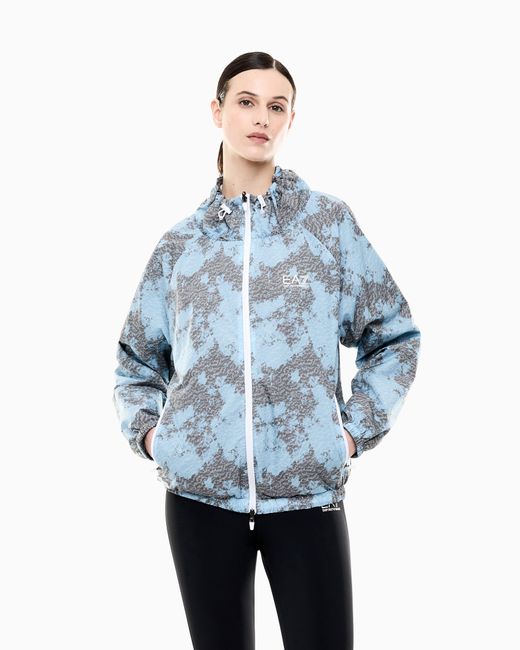EA7 Blue Dynamic Athlete Reversible Jacket
