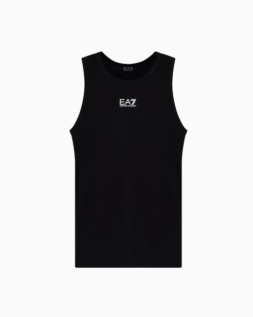 EA7 Core Identity Tanktop Aus Baumwolljersey in Black für Herren