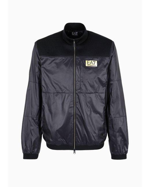 EA7 Black Gold Label Zip-up Jacket In Technical Fabric for men