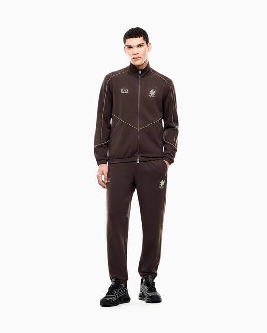 EA7 Gray Tracksuit Soccer Regular Fit for men