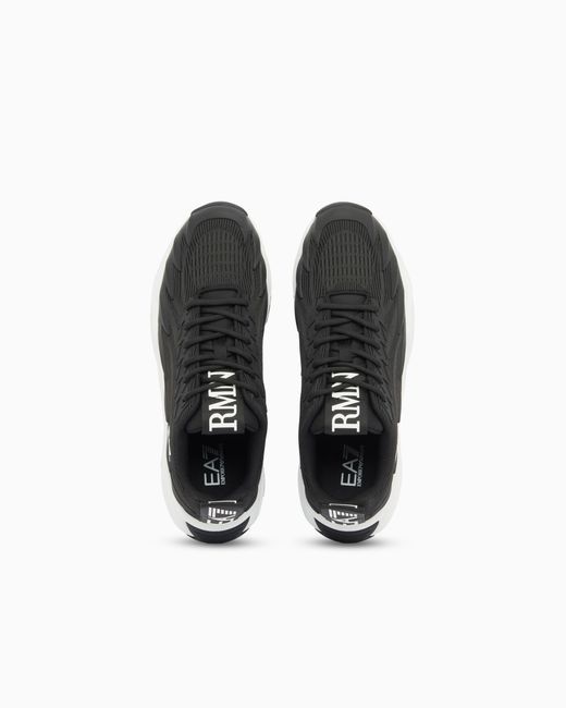 EA7 Black Sneaker Infinity Venom With Rubber Sole