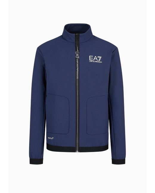 EA7 Blue Golf Pro Stretch-nylon Jacket for men