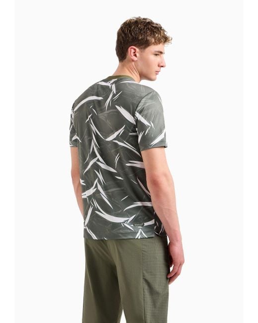 EA7 Gray Tennis Pro Crew-neck T-shirt In Ventus7 Technical Fabric for men