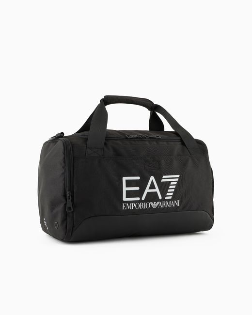 Borsone Tessuto Tecnico Con Tracolla E Logo A Contrasto Ls di EA7 in Black