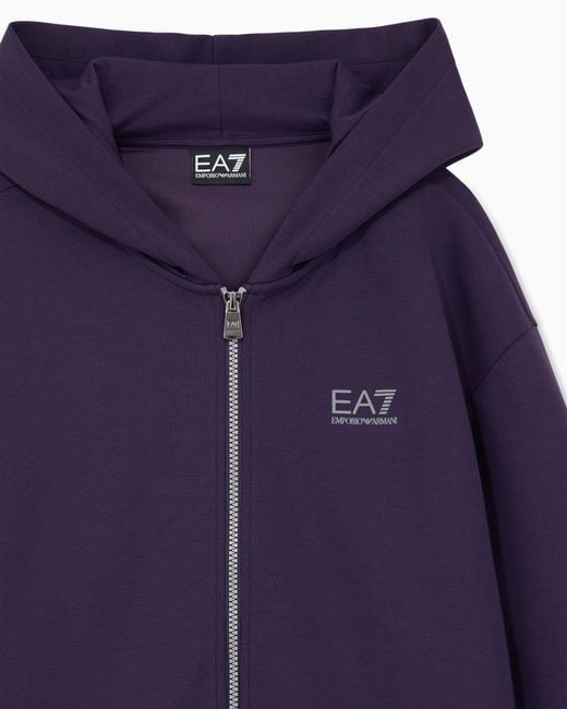 EA7 Purple Hoodie Natural Ventus 7 Regular Fit
