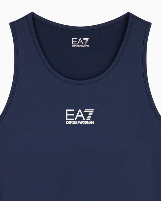 EA7 Blue Breathable Technical Top With Stretch For Tennis Pro