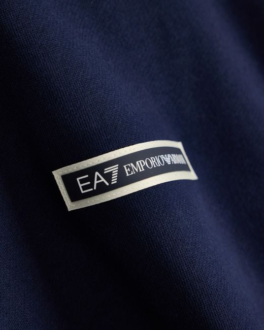 EA7 Blue Sweatshirt Logo Series Regular Fit Jersey for men