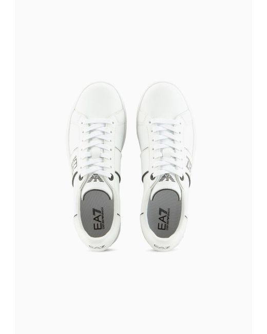 EA7 White Classic Sneakers