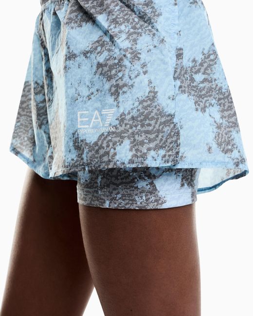 EA7 Blue Dynamic Athlete Shorts