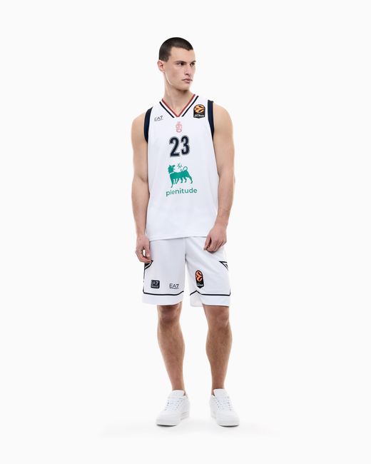 EA7 White Olimpia Milano Championship 25/26 Replica Jersey for men