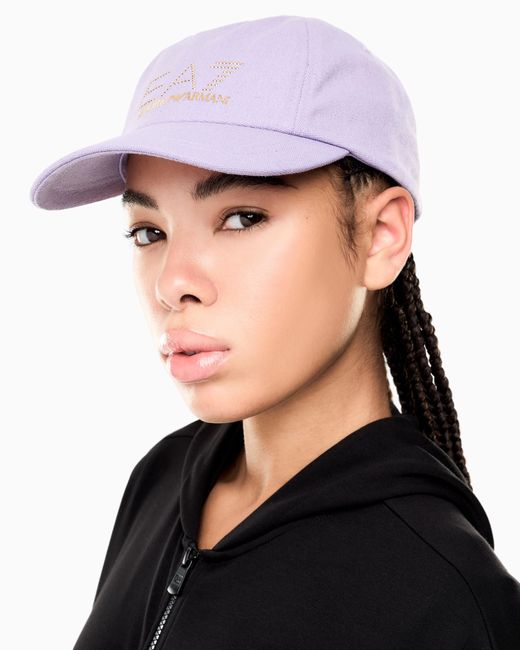 Cappello Da Baseball di EA7 in Purple