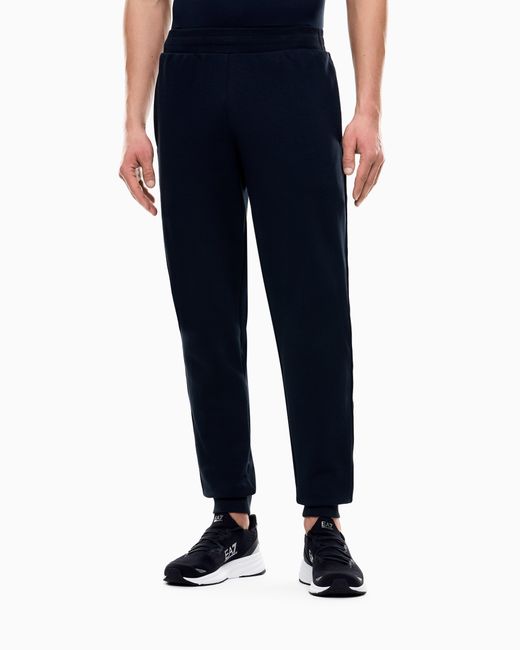 EA7 Blue Logo Series Cotton-Blend Joggers for men