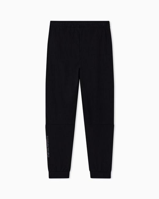 EA7 Black Visibility Boy Cotton Jogger Pants for men