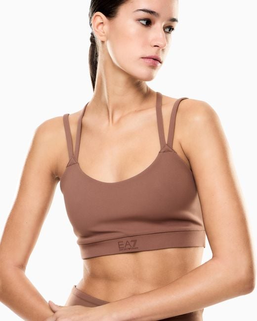 EA7 Brown Fullness Vigor7 Sports Bra